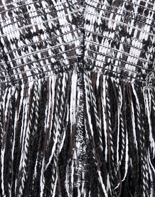 Fabric image - Jason Wu Collection - Black and White Tweed Fringe Jacket