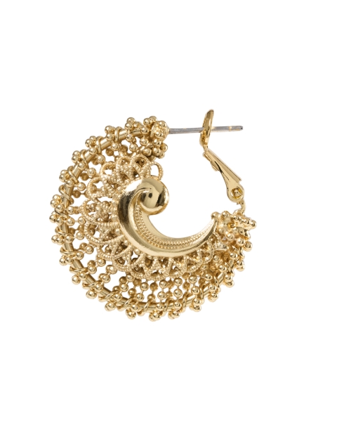 Front image - Gas Bijoux - Gold Nautilus Hoop Earrings