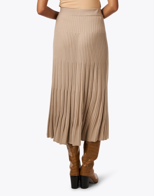 Back image - Joseph - Tan Rib Knit Wool Skirt