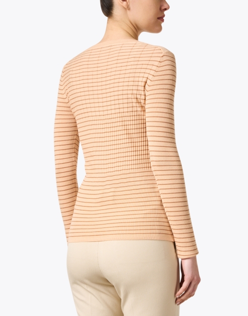 Back image - Joseph - Orange Striped Wool Knit Top