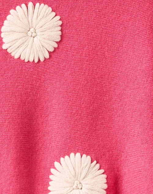 Fabric image - Frances Valentine - Pink and White Embroidered Poncho