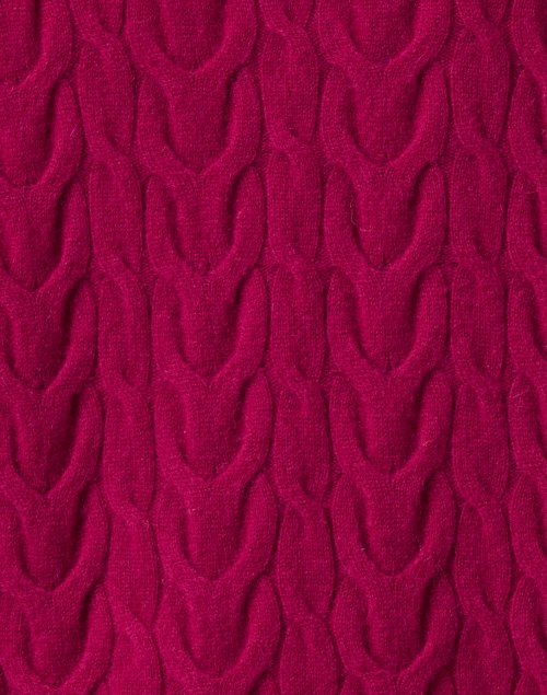 Fabric image - Repeat Cashmere - Magenta Cashmere Cable Knit Sweater