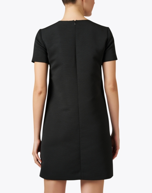 Back image - Emporio Armani - Ottoman Black Ribbed Dress