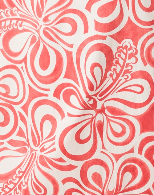 Fabric image - Tara Jarmon - Rivolta Coral Floral Print Dress