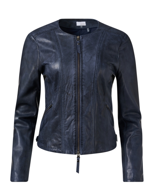 Product image - Ecru -  Blue Leather Jacket