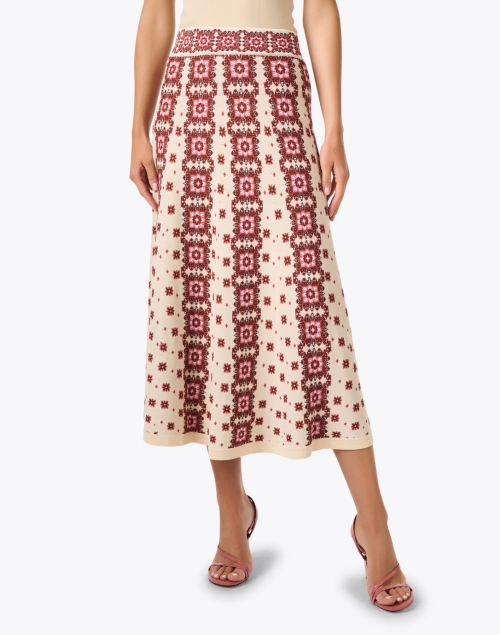 Front image - Cara Cara - Maxine Mandala Print Midi Skirt