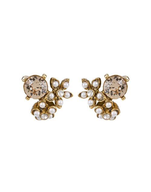 Product image - Oscar de la Renta - Crystal and Pearl Bouquet Earrings
