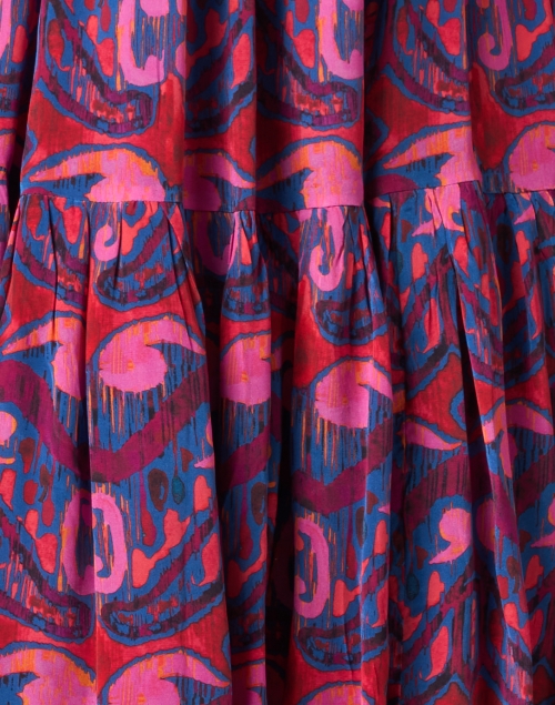 Fabric image - Oliphant - Pink Multi Print Tiered Dress