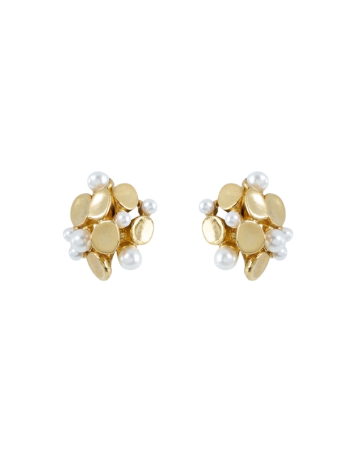 Product image - Oscar de la Renta - Victoria Gold and Pearl Cluster Earrings