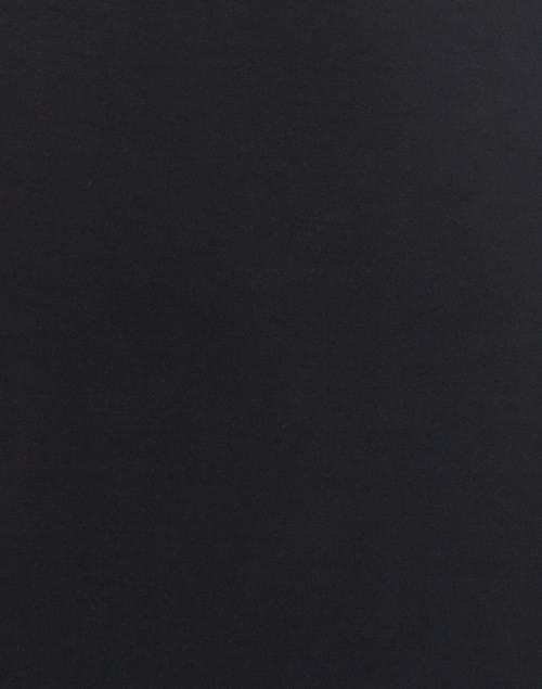Fabric image - Majestic Filatures - Black Crew Neck Long-Sleeved Stretch Viscose Top