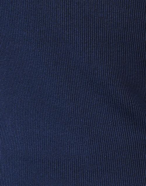 Fabric image - Lafayette 148 New York - Navy Rib Knit Top