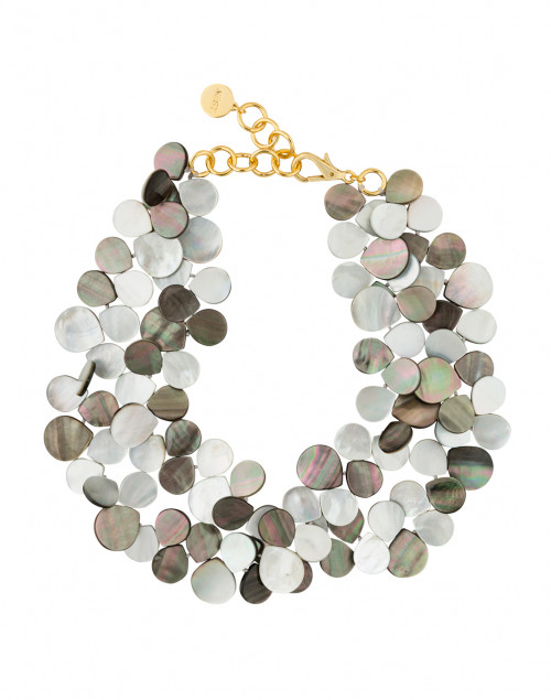 Nest - Grey Mother of Pearl Cluster Necklace 