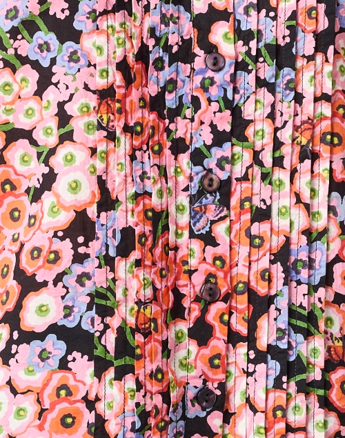 Fabric image - Banjanan - Diana Black Multi Floral Print Blouse