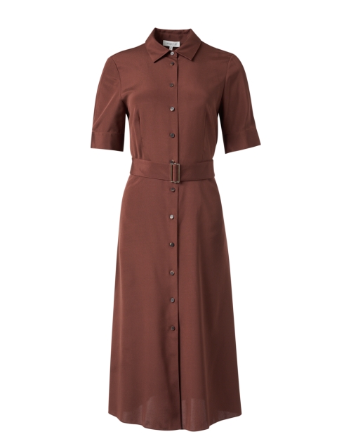 Product image - Lafayette 148 New York - Copper Brown Georgette Shirt Dress