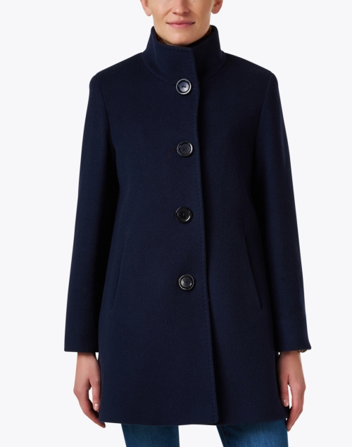Front image - Cinzia Rocca Icons - Navy Wool Cashmere Coat