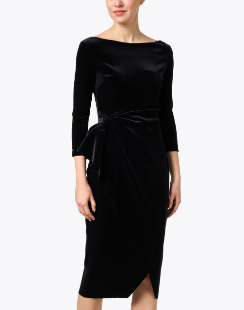 Front image - Chiara Boni La Petite Robe - Maly Black Velvet Dress