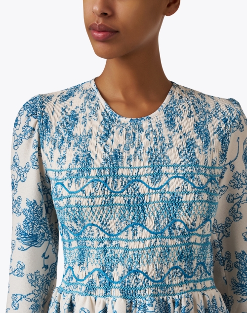 Extra_1 image - Loretta Caponi - Lea Blue Print Dress