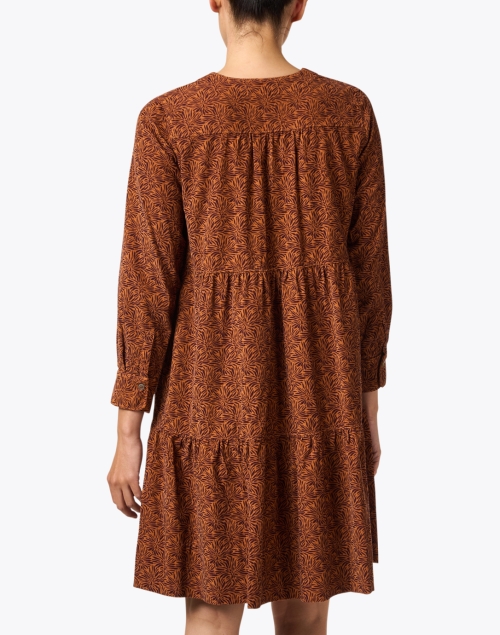 Back image - Rosso35 - Brown Print Corduroy Dress