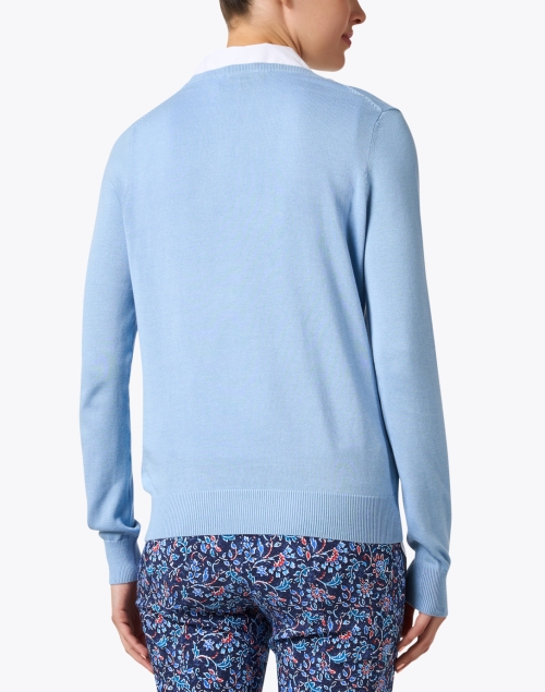 Back image - Repeat Cashmere - Blue Cotton Blend Sweater