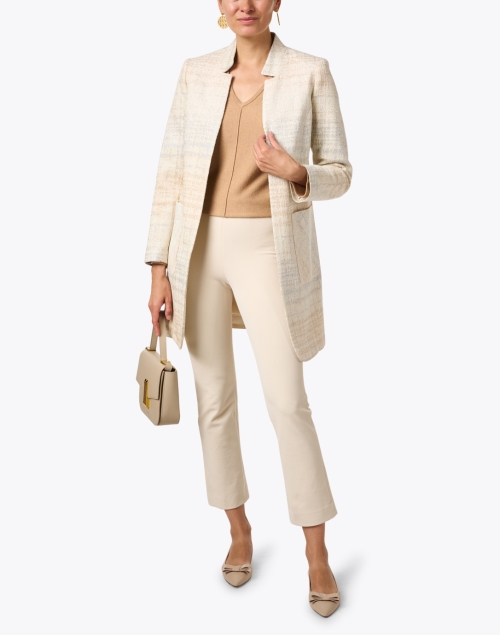 Cream and Gold Metallic Tweed Jacket