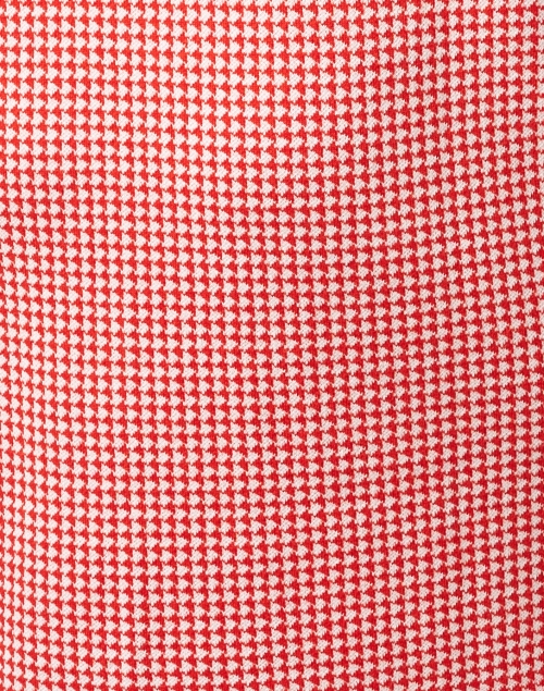 Fabric image - Allude - Coral Houndstooth Cotton Linen Dress