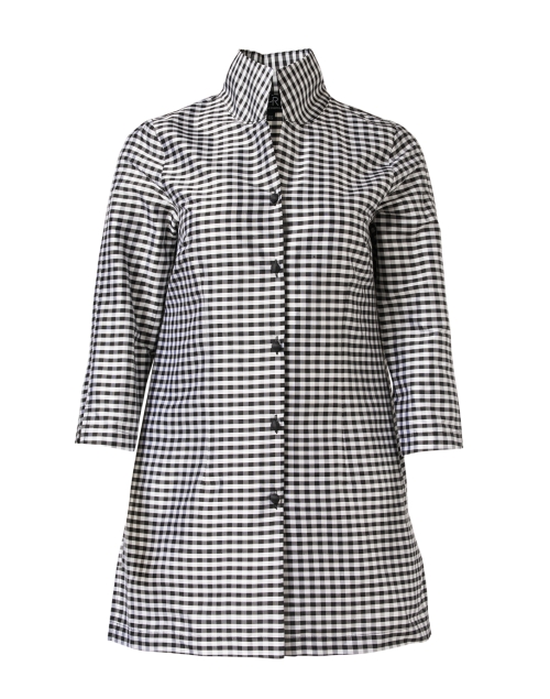 Product image - Connie Roberson - Rita Black and White Gingham Silk Top