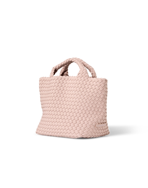 Front image - Naghedi - St. Barths Small Pink Woven Handbag