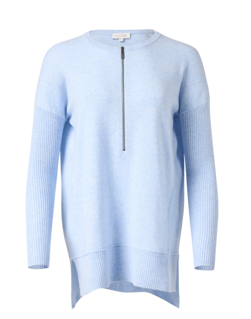Product image - Kinross - Blue Cashmere Quarter Zip Sweater