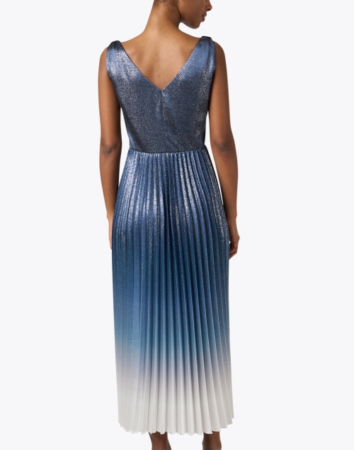 Back image - Marc Cain - Blue Shimmer Pleated Dress