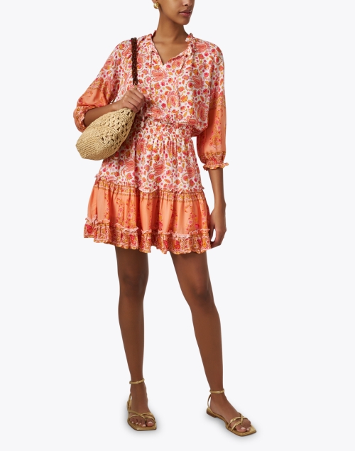 Ibiza Orange Multi Print Dress