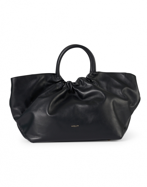 DeMellier Los Angeles Black Smooth Leather Ruched Tote