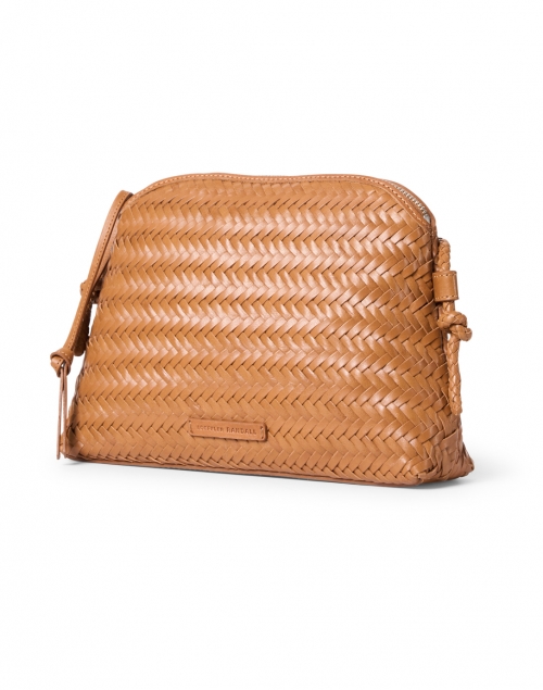 Front image - Loeffler Randall - Mallory Cognac Woven Leather Crossbody Bag