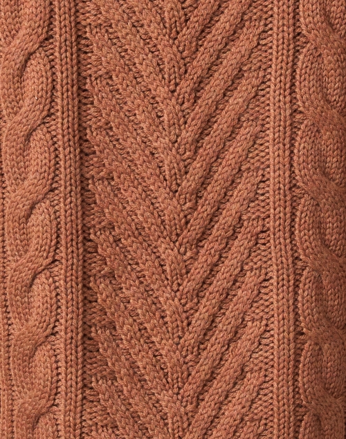 Fabric image - Repeat Cashmere - Brown Wool Turtleneck Top