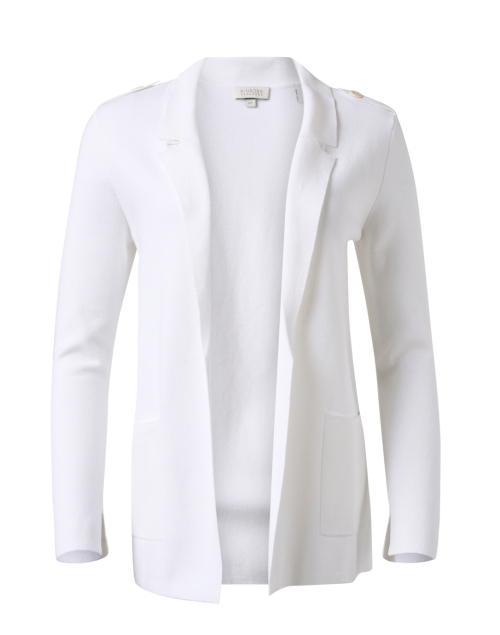 Product image - Kinross - White Cotton Cashmere Cardigan