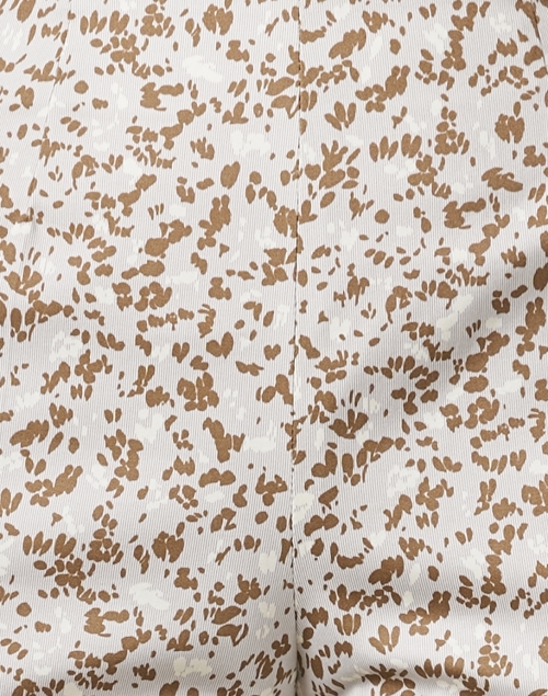 Fabric image - Piazza Sempione - Monia Beige Printed Stretch Cotton Pant