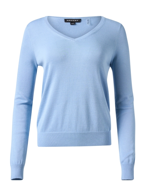 Repeat Cashmere Blue Cotton Blend Sweater