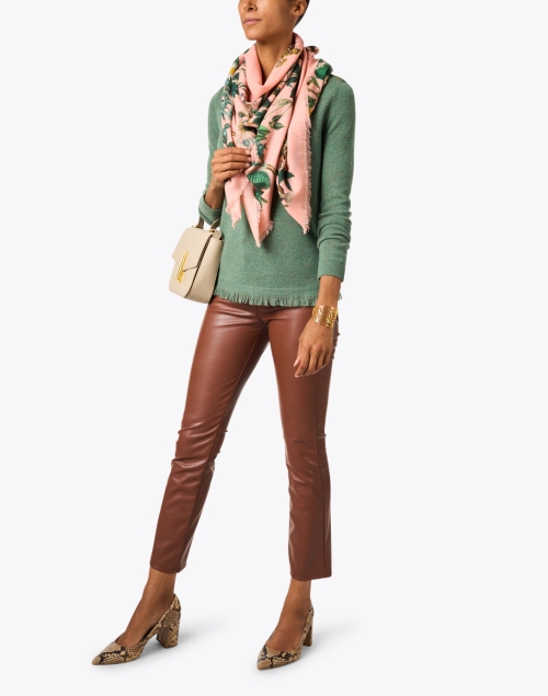 Extra_1 image - St. Piece - Raina Pink and Green Floral Wool Scarf
