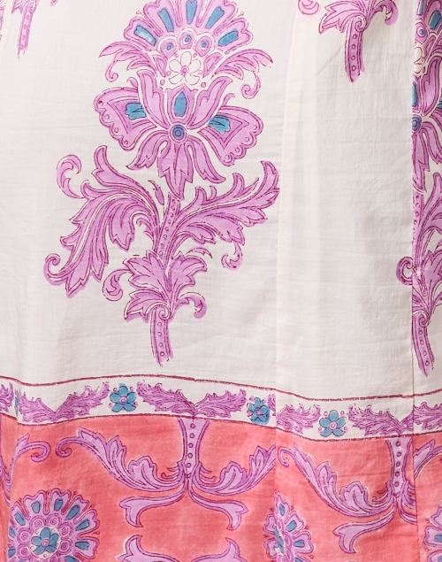 Fabric image - Bell - Pink and Purple Print Cotton Shirt Dress