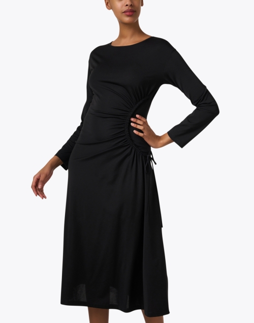 Front image - Weekend Max Mara - Romania Black Ruched Dress