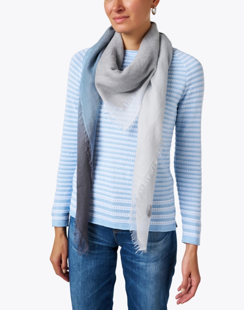 Look image - Jane Carr - Blue Ombre Cashmere Scarf