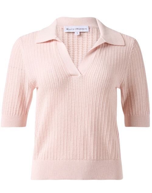 Product image - White + Warren - Pink Polo Sweater
