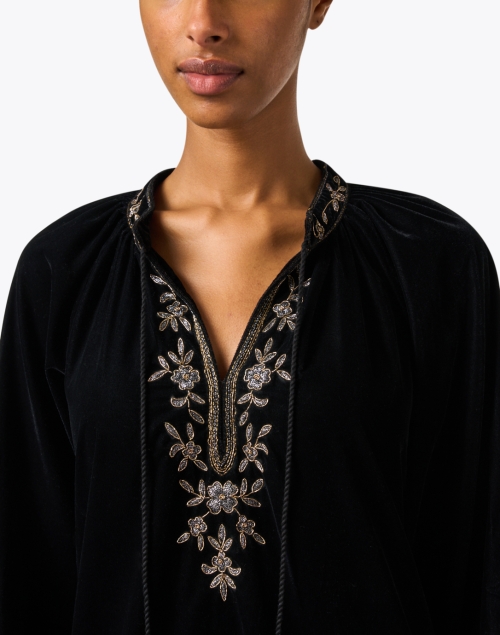 Extra_1 image - Bella Tu - Sloane Black Embroidered Velvet Dress