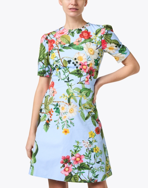 Front image - St. Piece - Sofia Blue Floral Print Cotton Dress