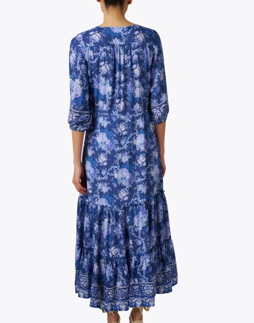 Back image - Walker & Wade - Carrie Blue Printed Midi Dress