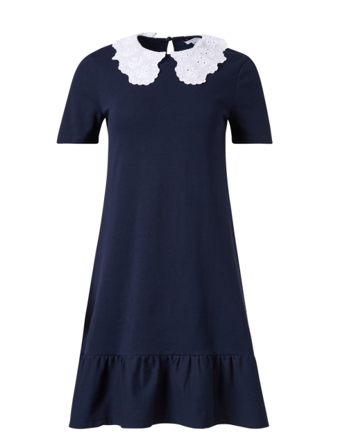 Product image - L.K. Bennett - Imogen Navy Embroidered Collar Dress
