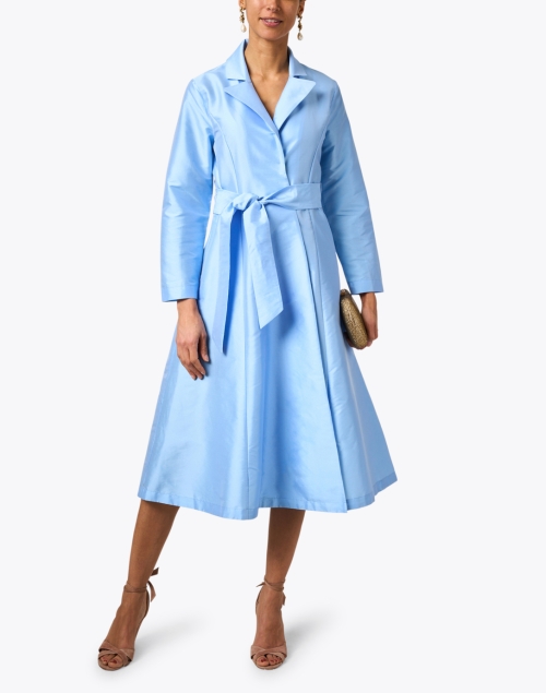 Lucille Blue Wrap Dress