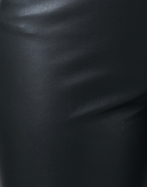 Fabric image - MAC Jeans - Aida Black Faux Leather Kick Flare Pant