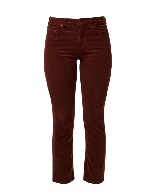 Product image - Mother - The Rider Burgundy High-Waisted Ankle Jean