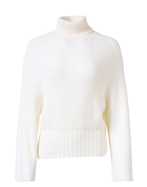 Emporio Armani White Flare Sleeve Turtleneck Sweater