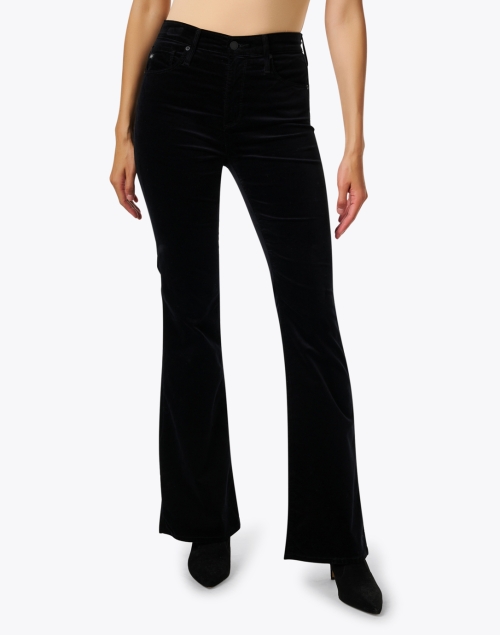 Front image - AG Jeans - Farrah Black Velvet Bootcut Jean